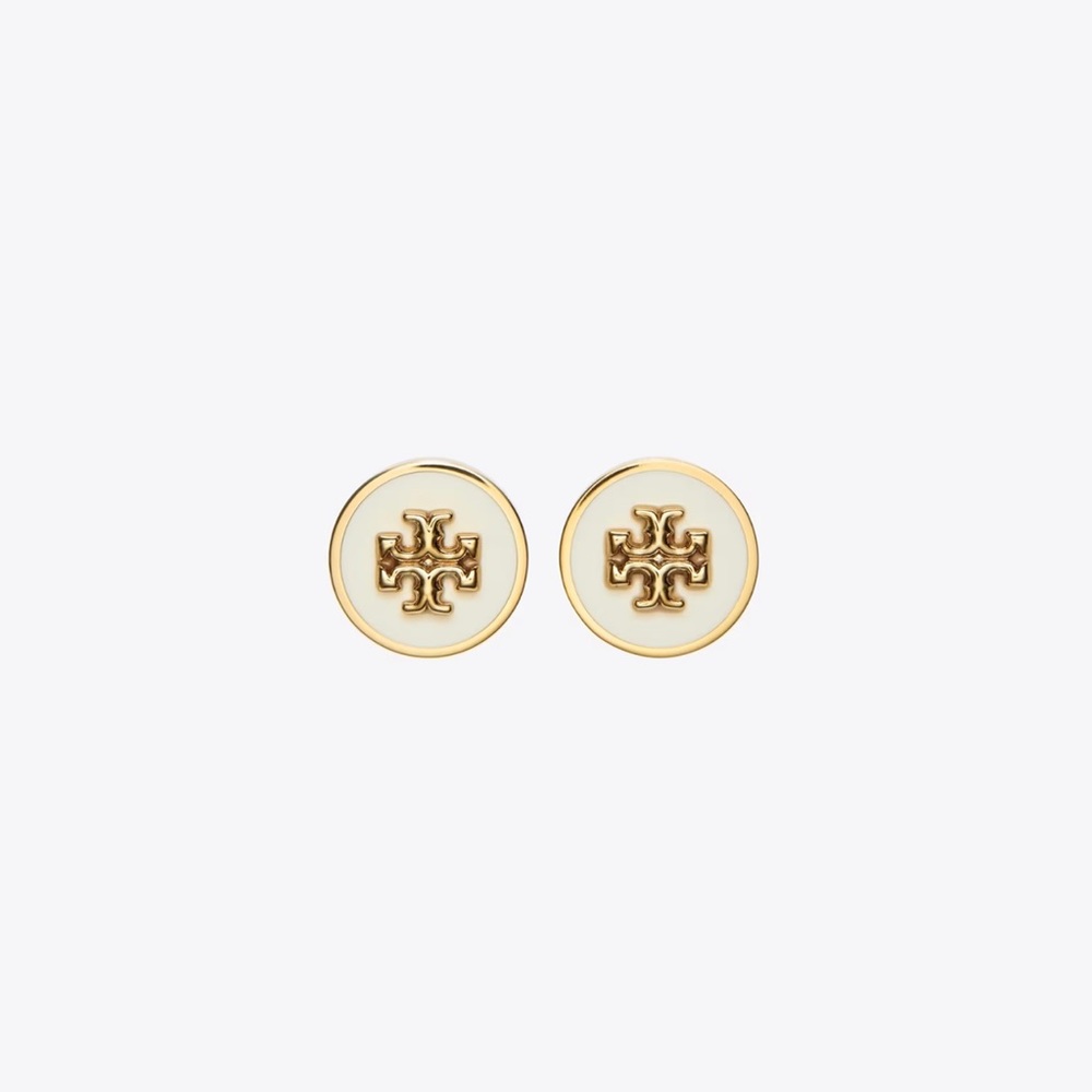 Tory Burch Kira enamel circle stud earrings